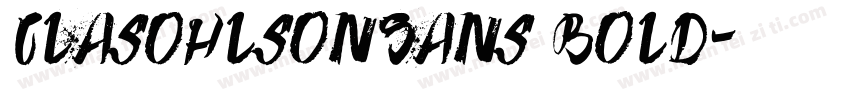 ClasOhlsonSans Bold字体转换